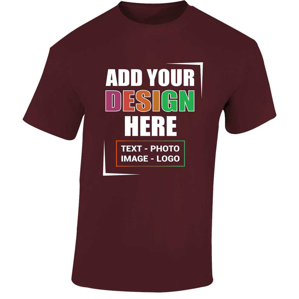 Personalised Men's T-Shirt | Custom Photo, Text & Logo Tee | UK