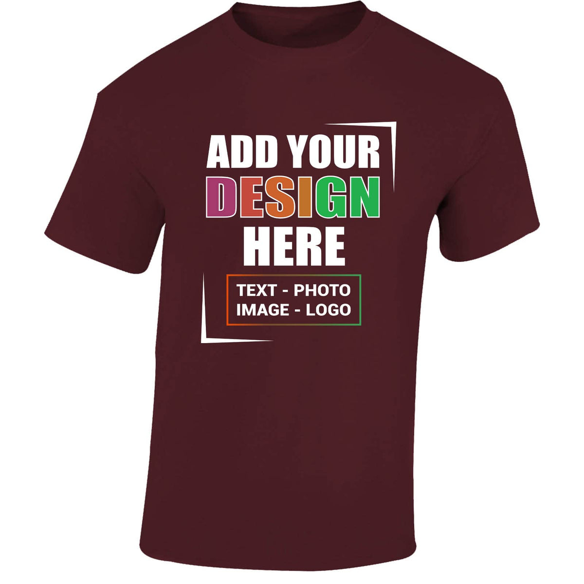 Personalised Men's T-Shirt | Custom Photo, Text & Logo Tee | UK