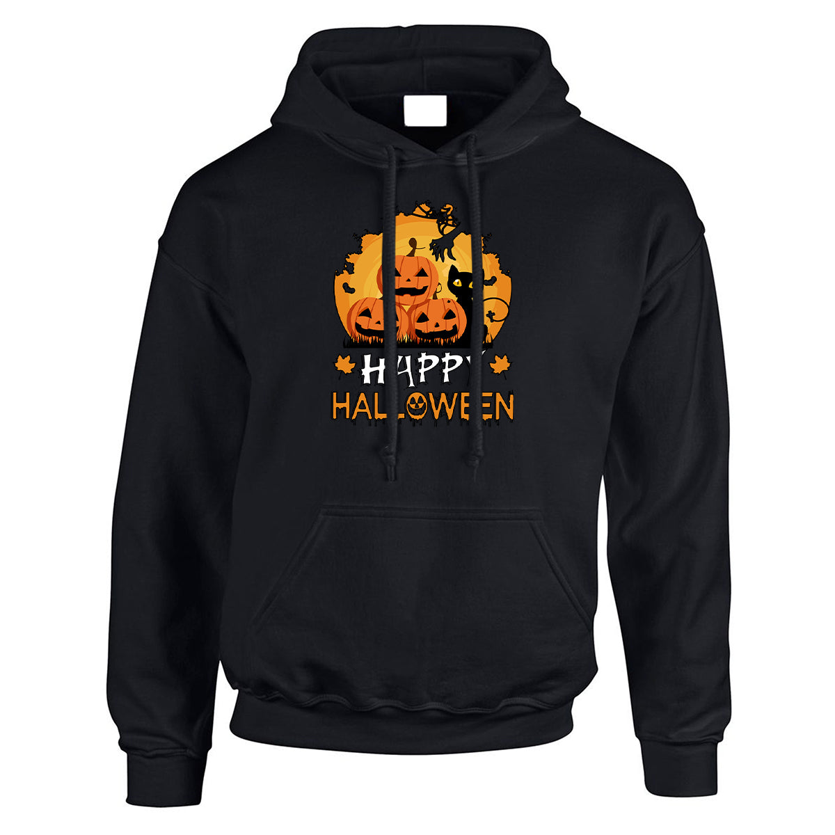 Halloween Pumpkin Cat Mens and Womens Hoody | Horror Spooky Scary Pullover
