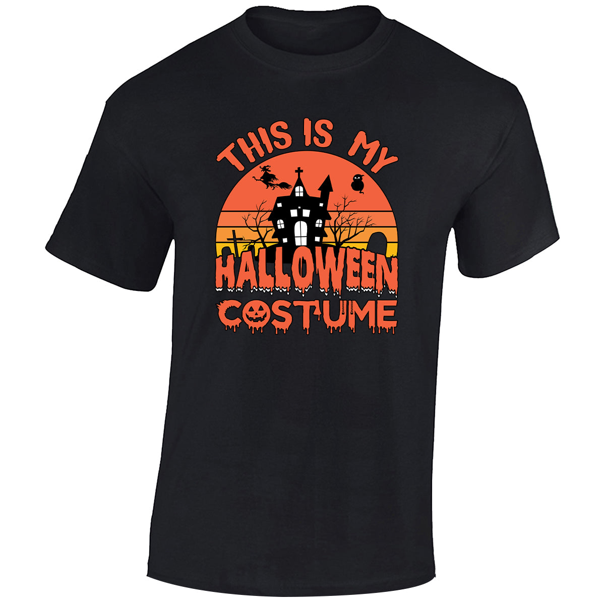Halloween Costume Mens T-Shirt Ghost Witches Spooky Scary Tops