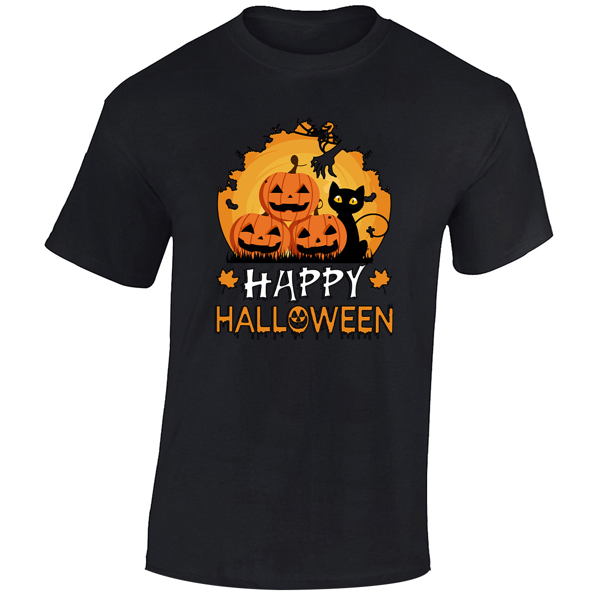 Halloween Hocus Pocus Cat Mens T-Shirt Ghost Witches Spooky Scary Tops