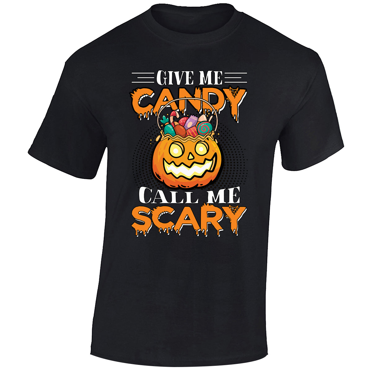 Halloween Candy Scary Mens T-Shirt Ghost Pumpkin Spooky Scary Tops