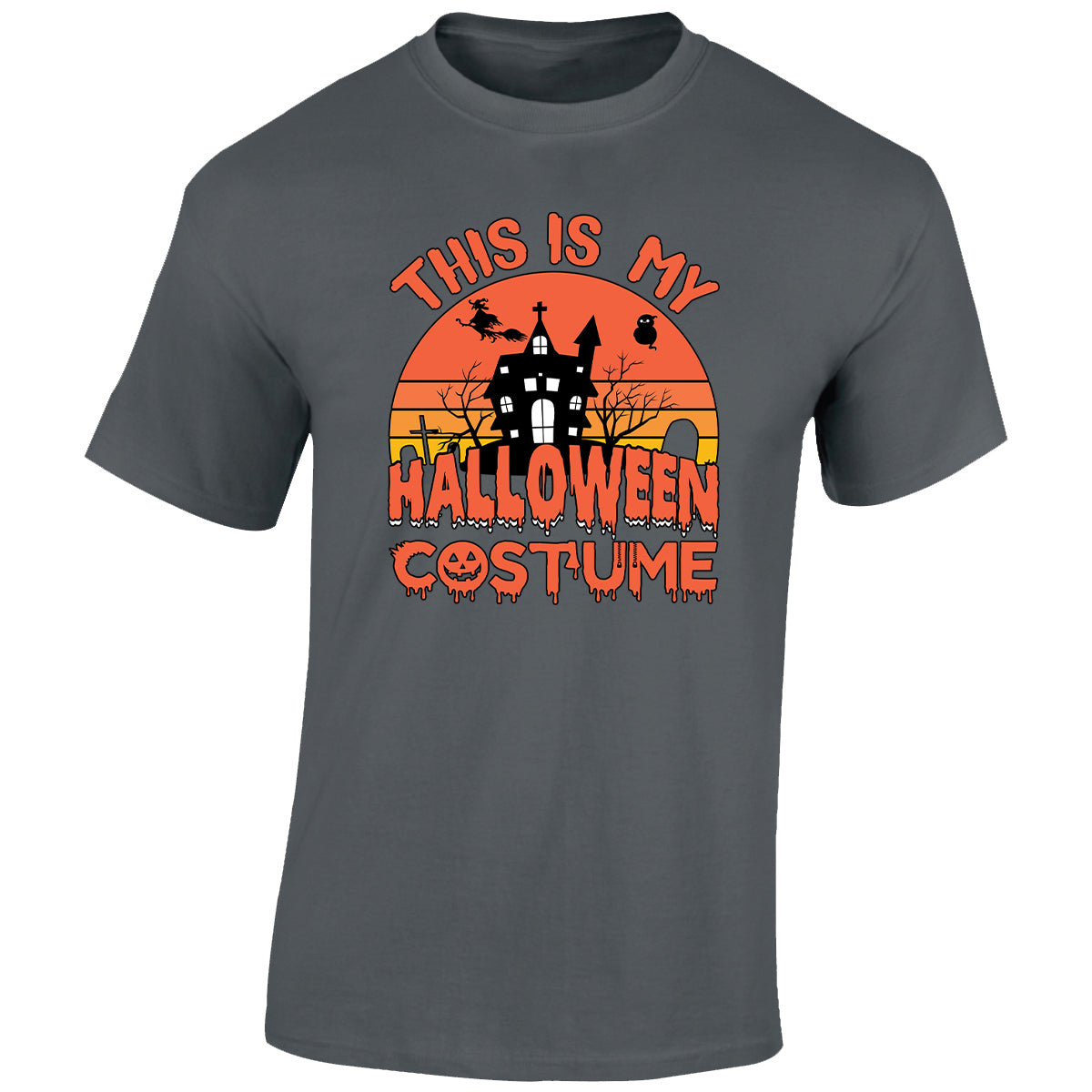 Halloween Costume Mens T-Shirt Ghost Witches Spooky Scary Tops