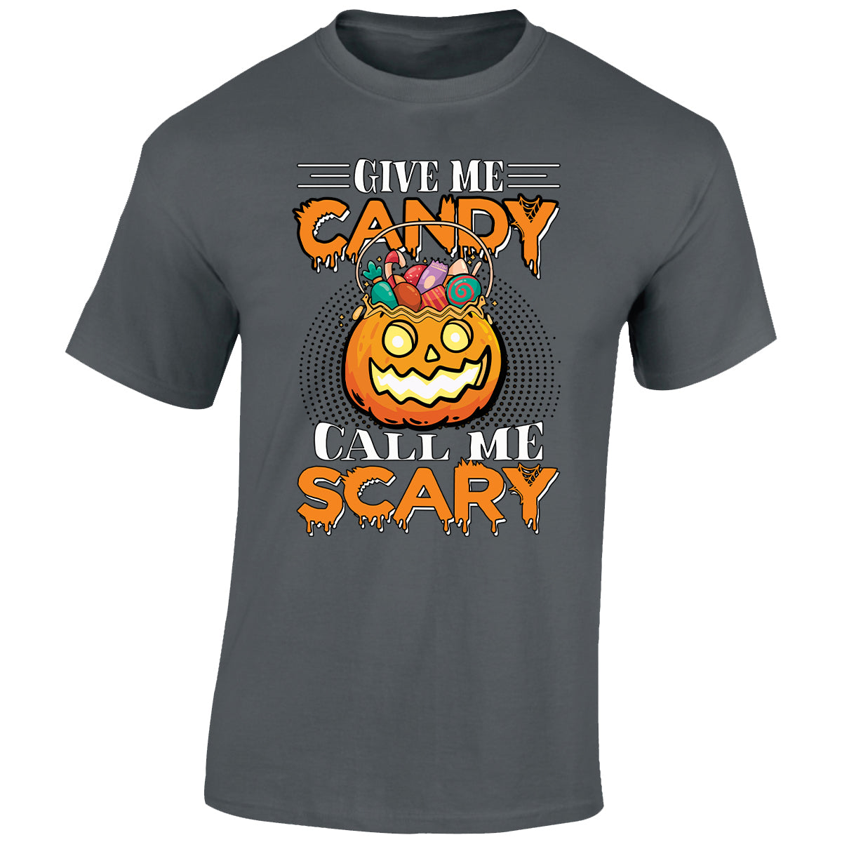Halloween Candy Scary Mens T-Shirt Ghost Pumpkin Spooky Scary Tops