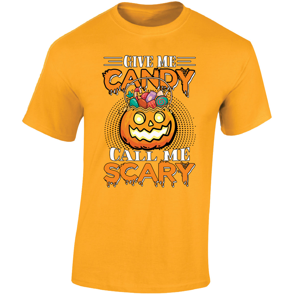 Halloween Candy Scary Mens T-Shirt Ghost Pumpkin Spooky Scary Tops
