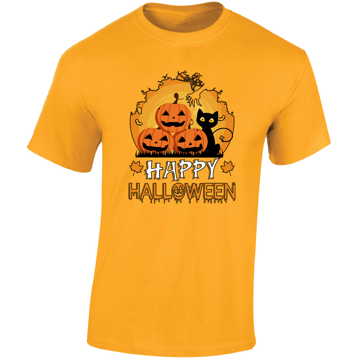 Halloween Hocus Pocus Cat Mens T-Shirt Ghost Witches Spooky Scary Tops