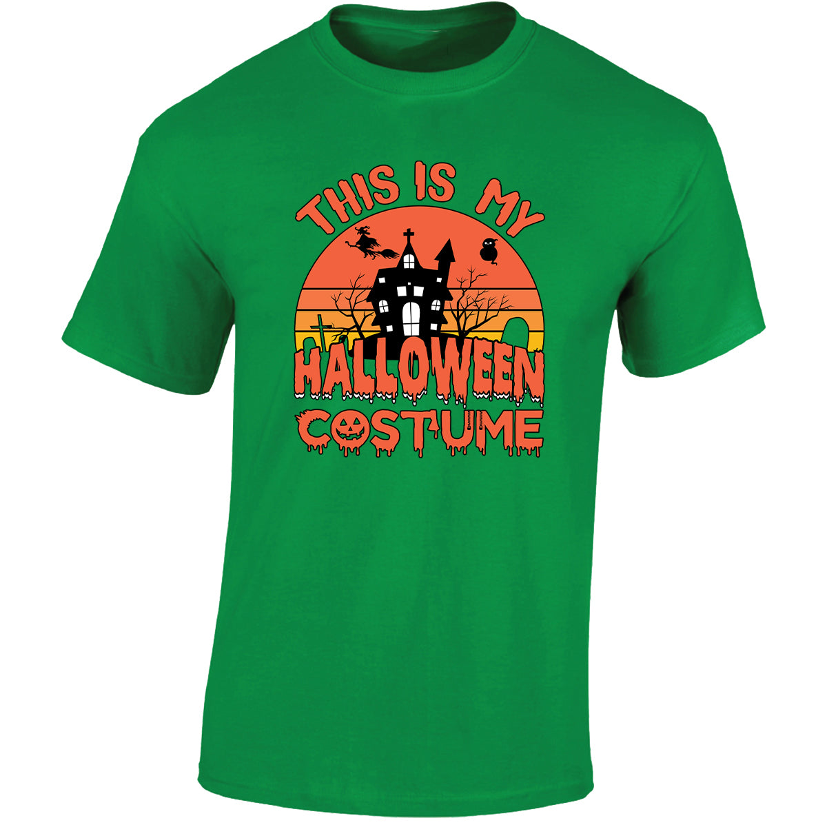 Halloween Costume Mens T-Shirt Ghost Witches Spooky Scary Tops