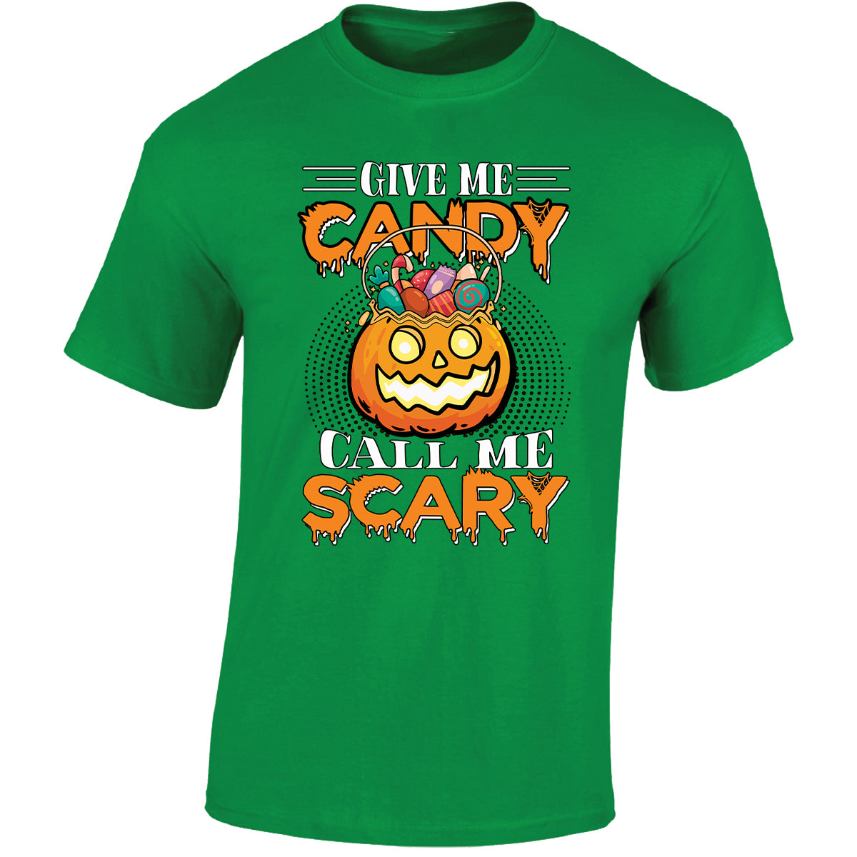 Halloween Candy Scary Mens T-Shirt Ghost Pumpkin Spooky Scary Tops