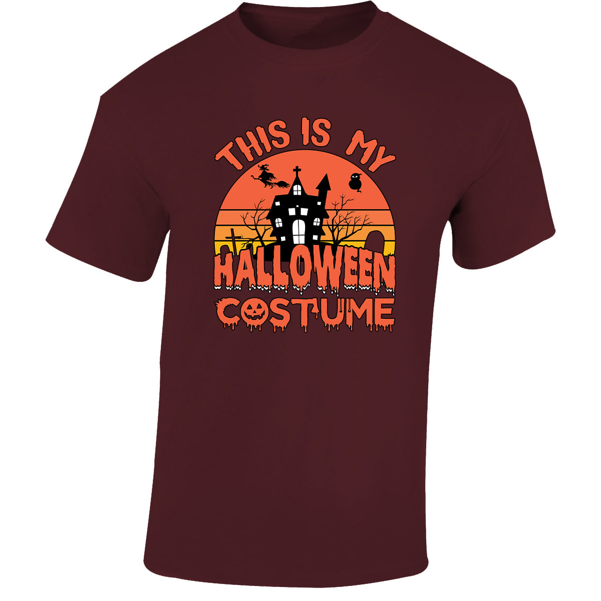 Halloween Costume Mens T-Shirt Ghost Witches Spooky Scary Tops