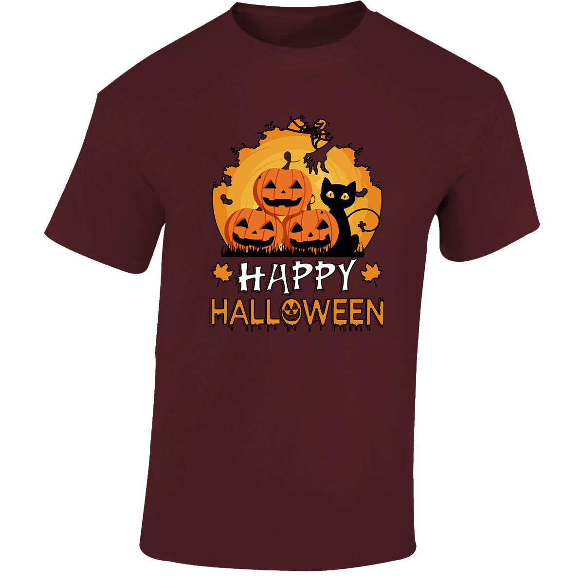 Halloween Hocus Pocus Cat Mens T-Shirt Ghost Witches Spooky Scary Tops