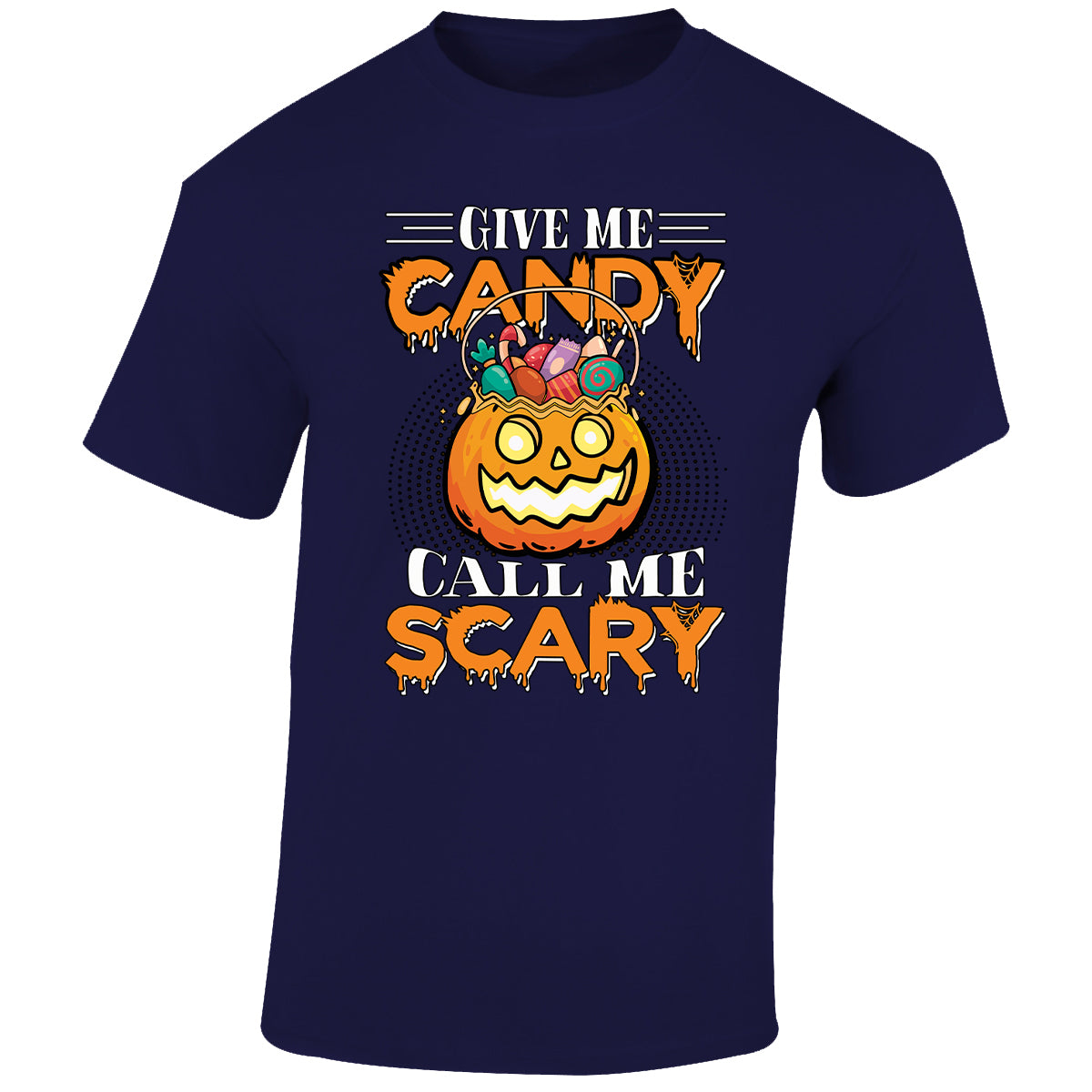 Halloween Candy Scary Mens T-Shirt Ghost Pumpkin Spooky Scary Tops