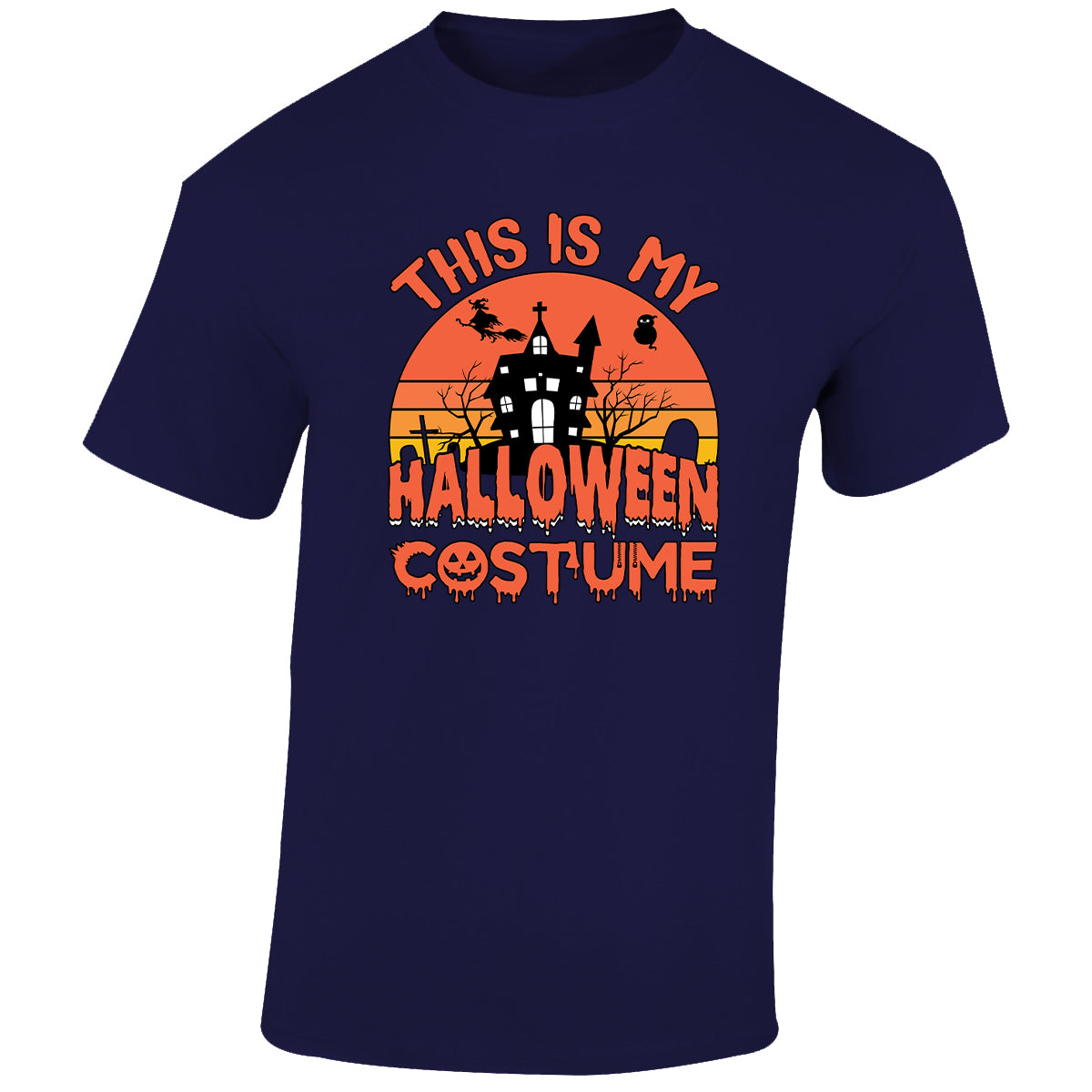 Halloween Costume Mens T-Shirt Ghost Witches Spooky Scary Tops