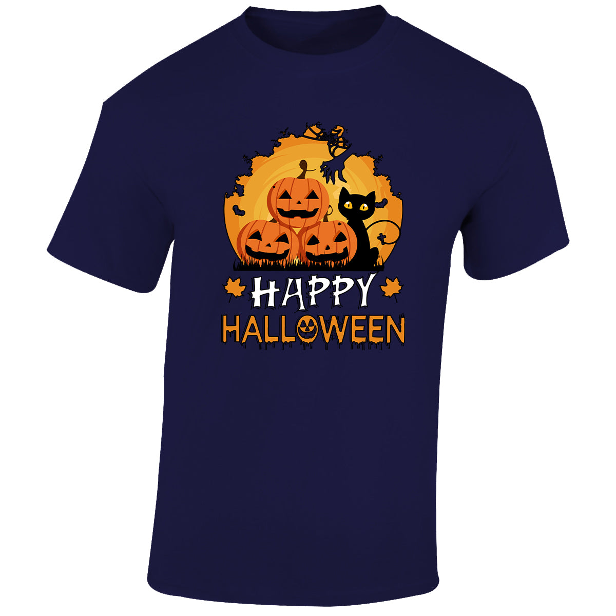 Halloween Hocus Pocus Cat Mens T-Shirt Ghost Witches Spooky Scary Tops