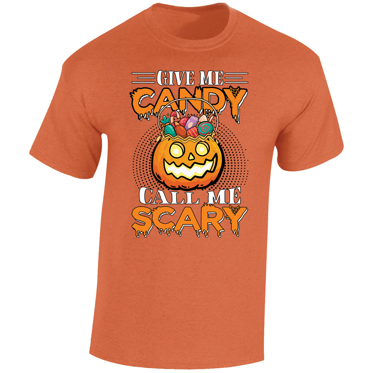 Halloween Candy Scary Mens T-Shirt Ghost Pumpkin Spooky Scary Tops