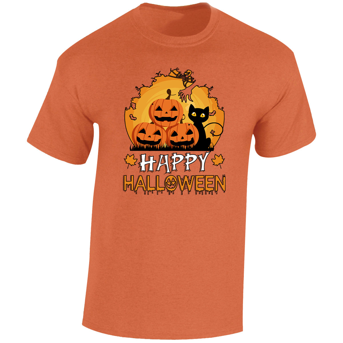 Halloween Hocus Pocus Cat Mens T-Shirt Ghost Witches Spooky Scary Tops