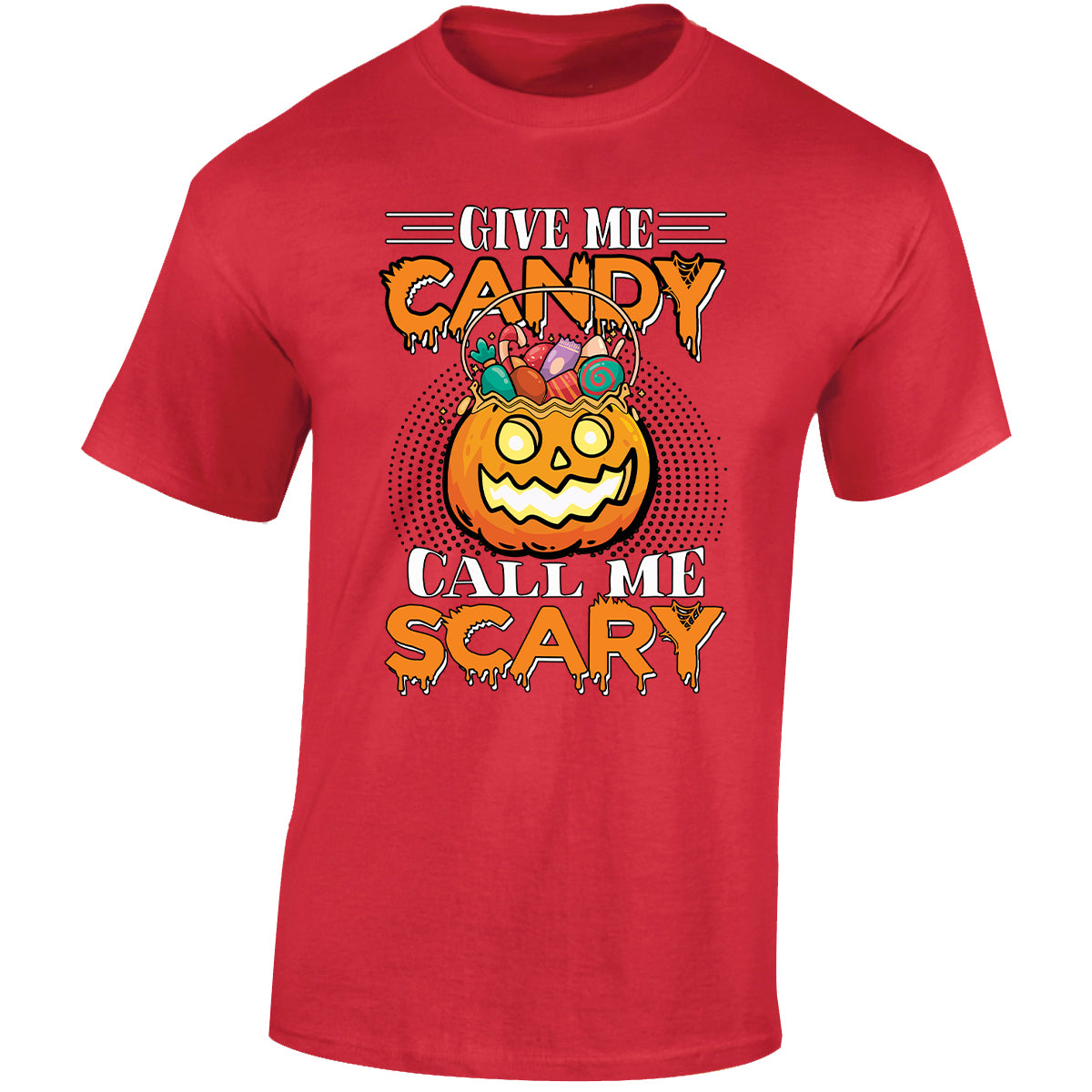 Halloween Candy Scary Mens T-Shirt Ghost Pumpkin Spooky Scary Tops