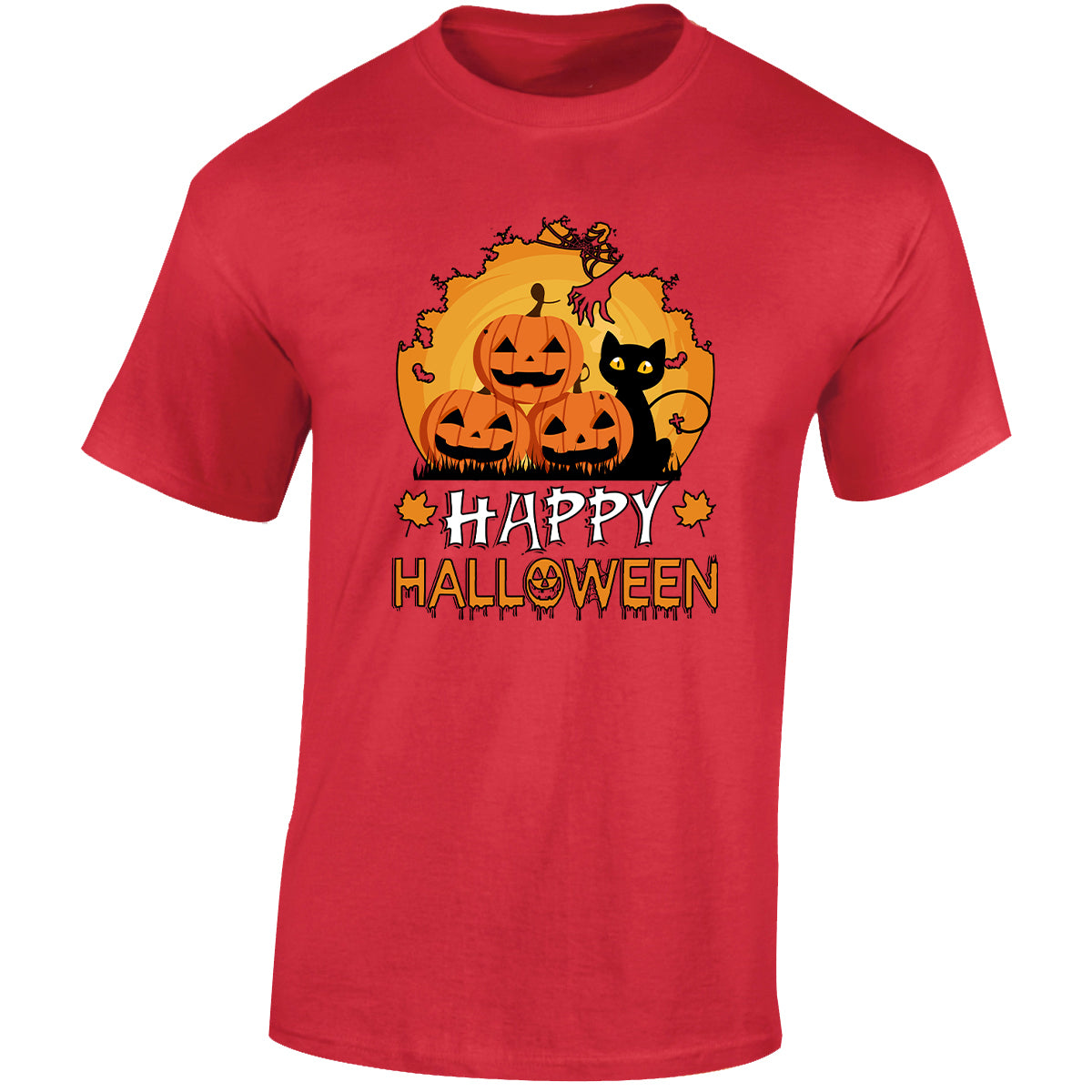 Halloween Hocus Pocus Cat Mens T-Shirt Ghost Witches Spooky Scary Tops