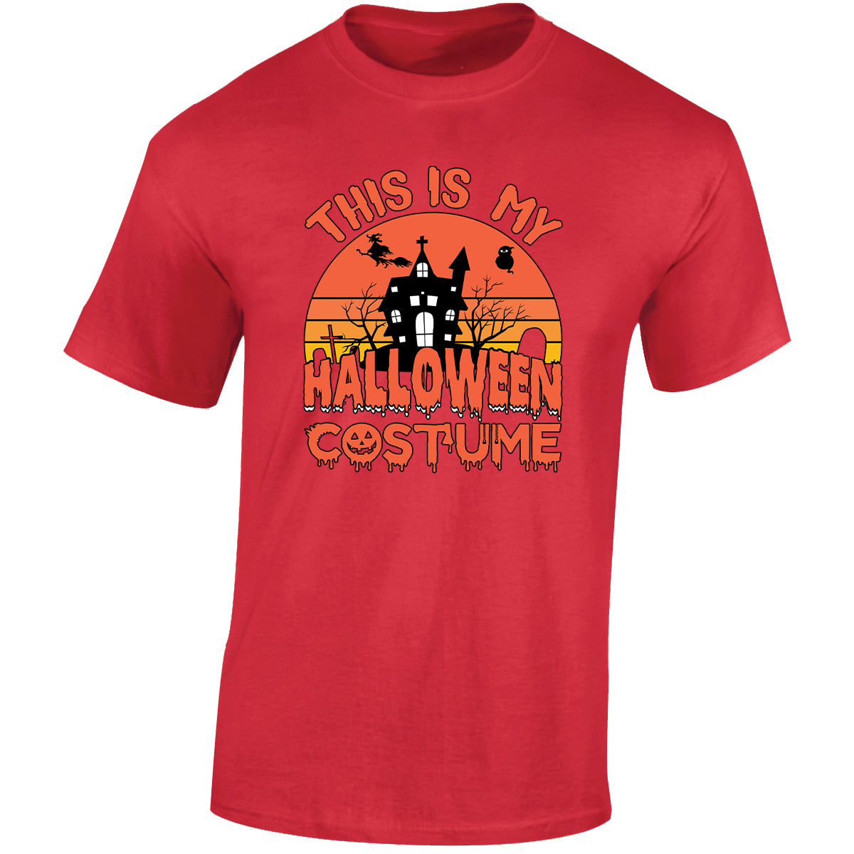 Halloween Costume Mens T-Shirt Ghost Witches Spooky Scary Tops
