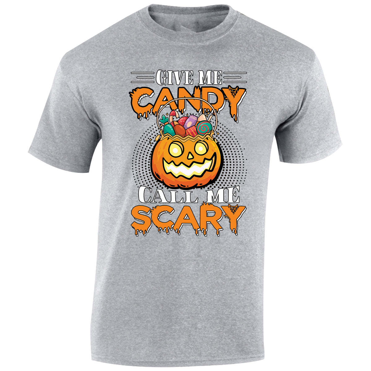 Halloween Candy Scary Mens T-Shirt Ghost Pumpkin Spooky Scary Tops