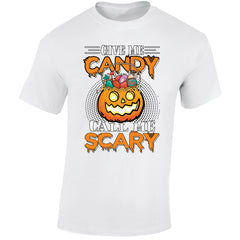 Halloween Candy Scary Mens T-Shirt Ghost Pumpkin Spooky Scary Tops
