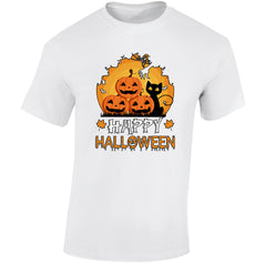 Halloween Hocus Pocus Cat Mens T-Shirt Ghost Witches Spooky Scary Tops