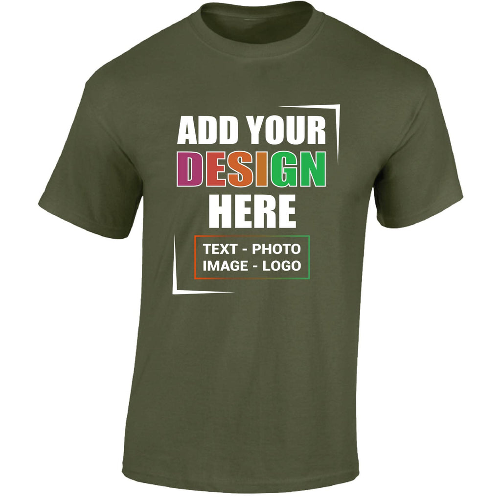 Personalised Men's T-Shirt | Custom Photo, Text & Logo Tee | UK