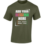 Personalised Men's T-Shirt | Custom Photo, Text & Logo Tee | UK