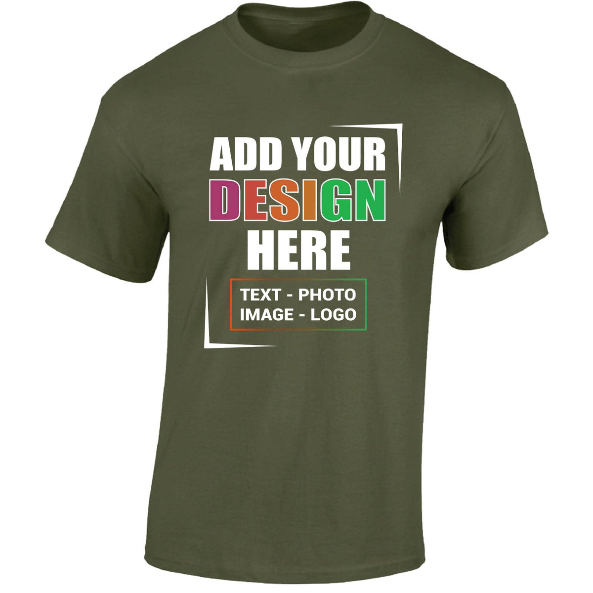 Personalised Men's T-Shirt | Custom Photo, Text & Logo Tee | UK