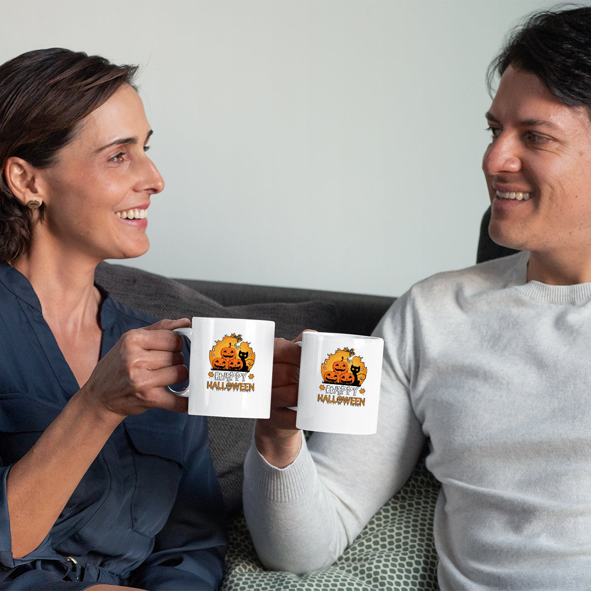 Halloween Cat Mug | Pumpkin Ghost Spooky Scary Horror Halloween Gift