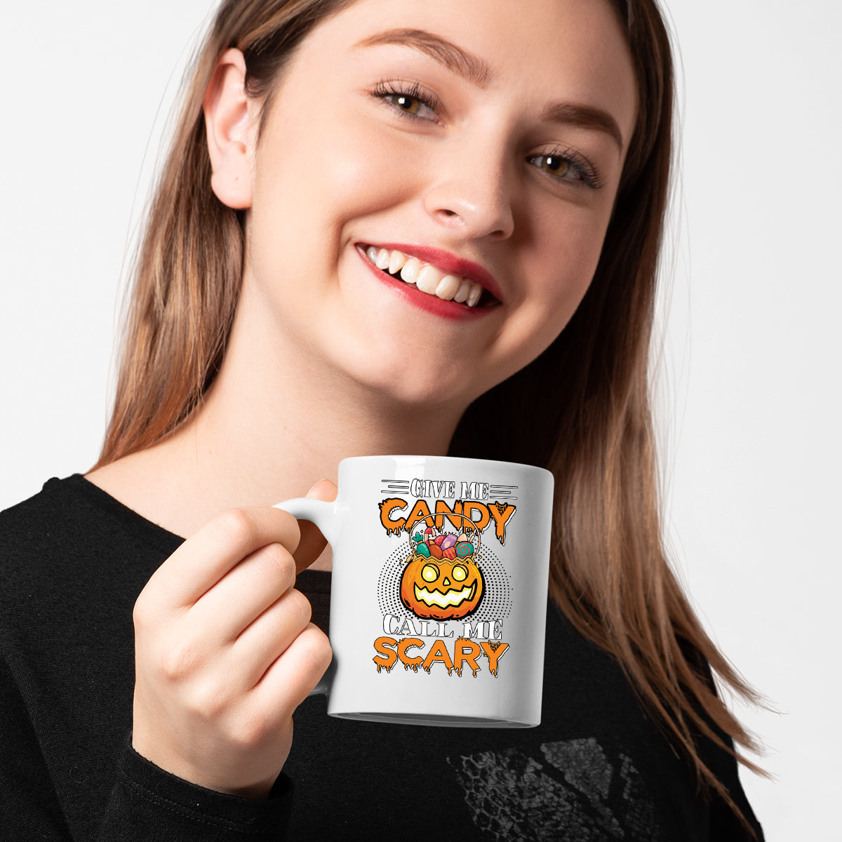 Halloween Candy Scary Mug | Pumpkin Spooky Scary Halloween Gift