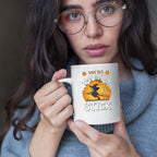 Halloween Flying Witch Mug | Spooky Gift Ceramic Mug | UK