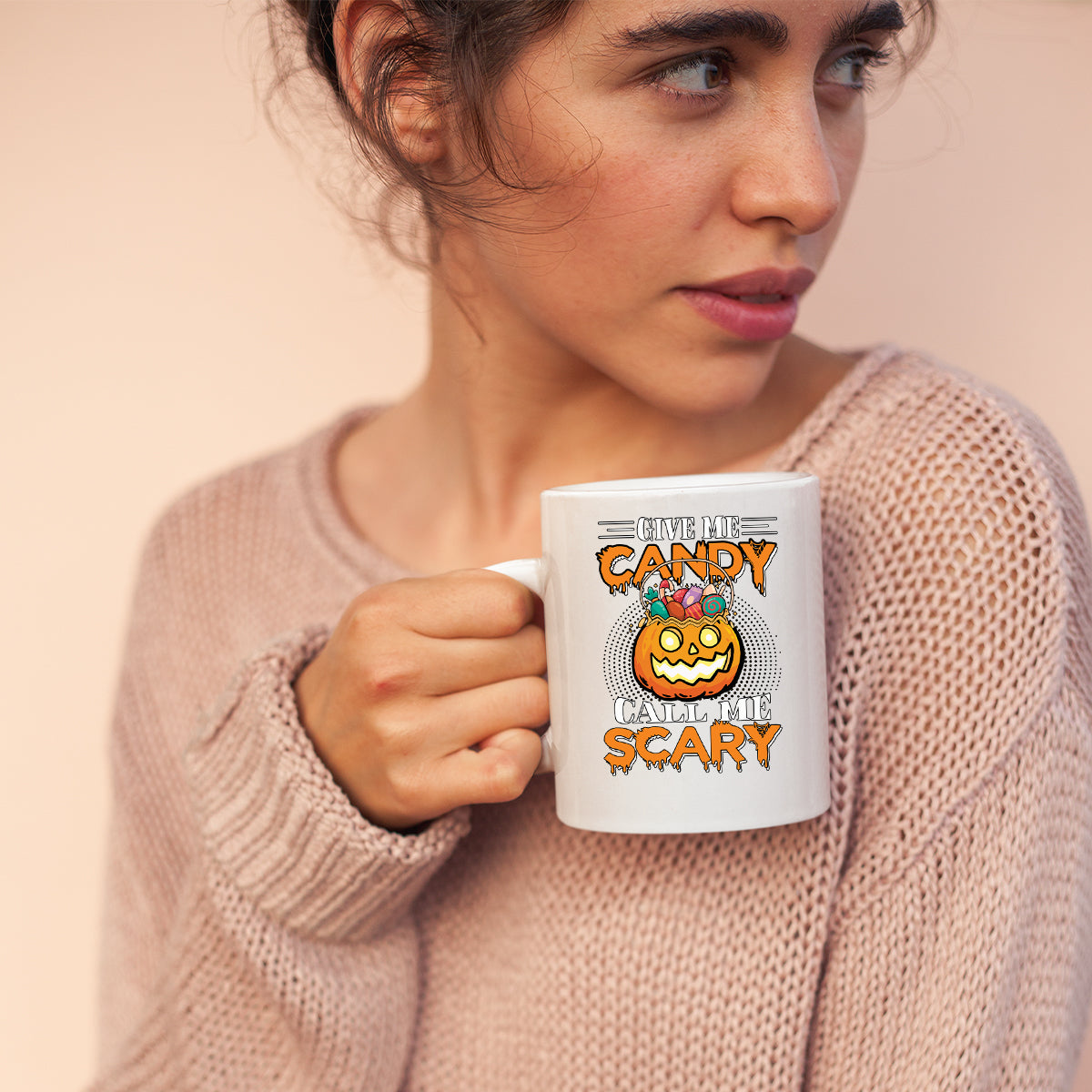Halloween Candy Scary Mug | Pumpkin Spooky Scary Halloween Gift