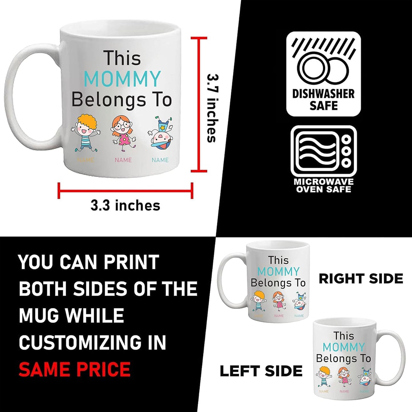 Mummy and Daddy Belongs to Personalised Mug