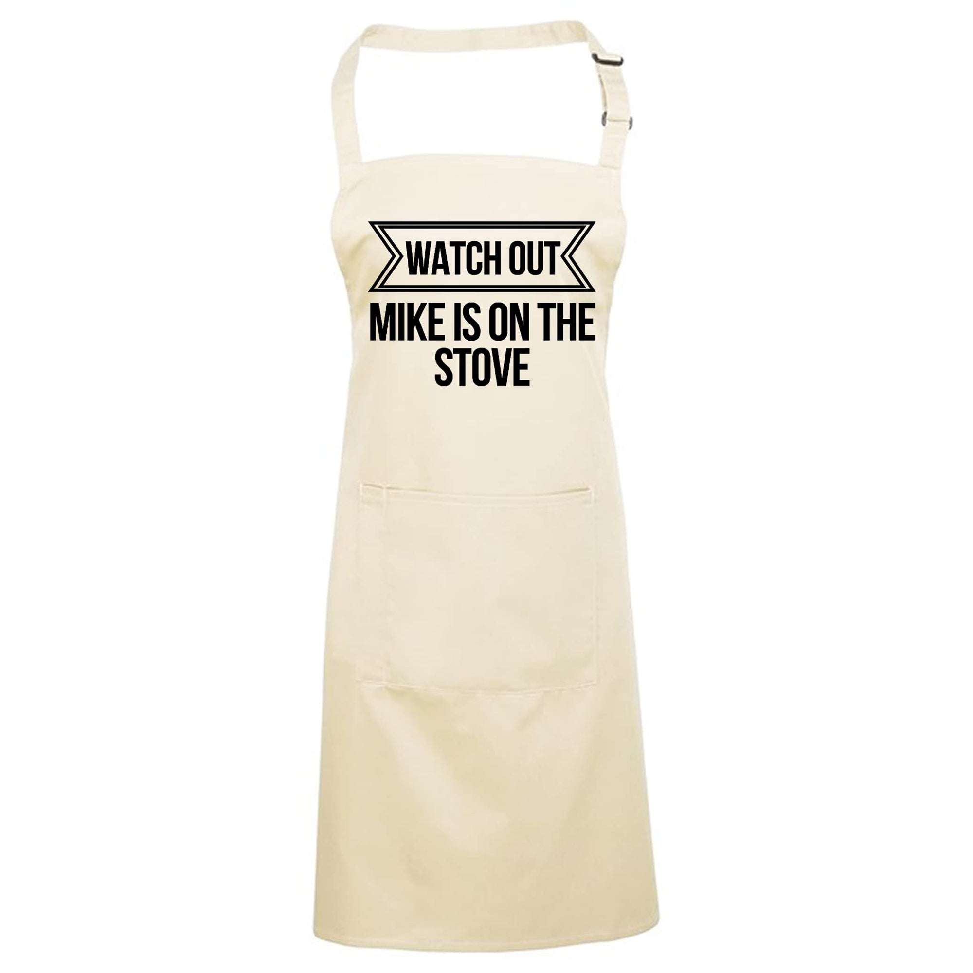 Watch Out Personalised Pocket Apron - Customize Apron