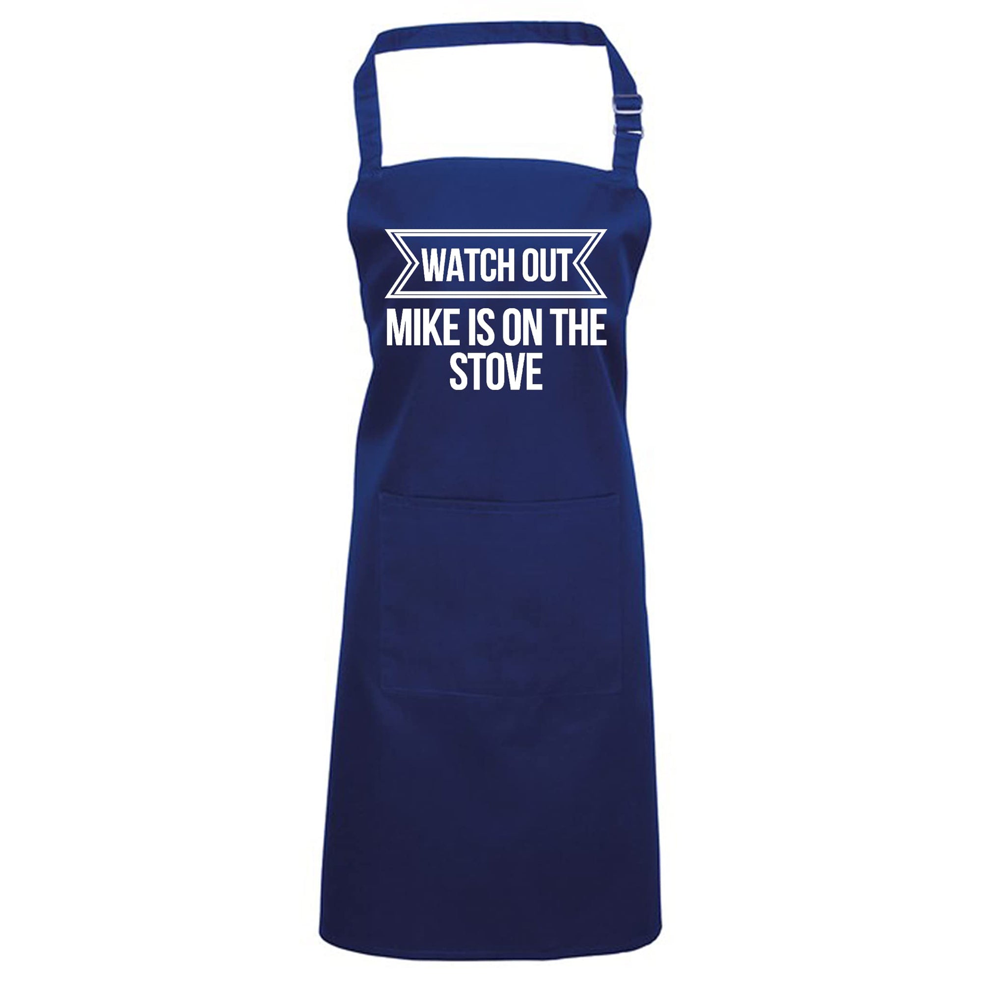Watch Out Personalised Pocket Apron - Customize Apron