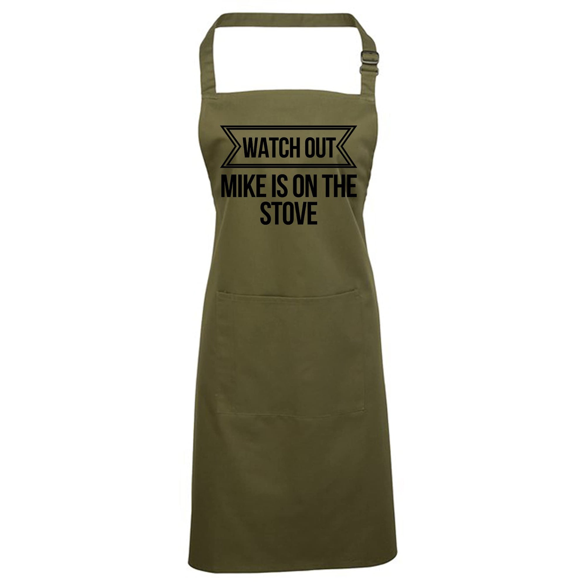 Watch Out Personalised Pocket Apron - Customize Apron