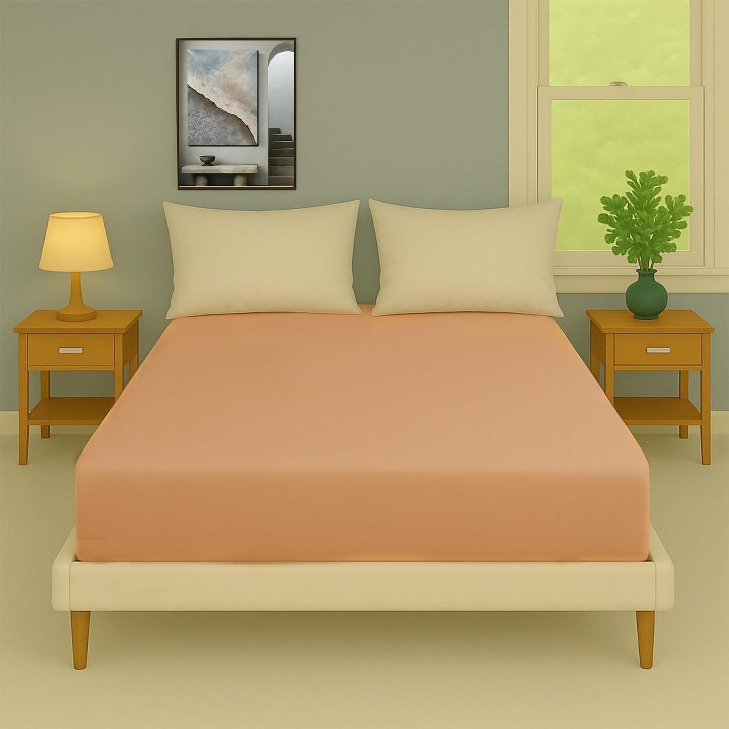 Fitted Bed Sheets | Deep Fit for Mattress Protection | Microfibre, Soft, and Durable Bed Sheets