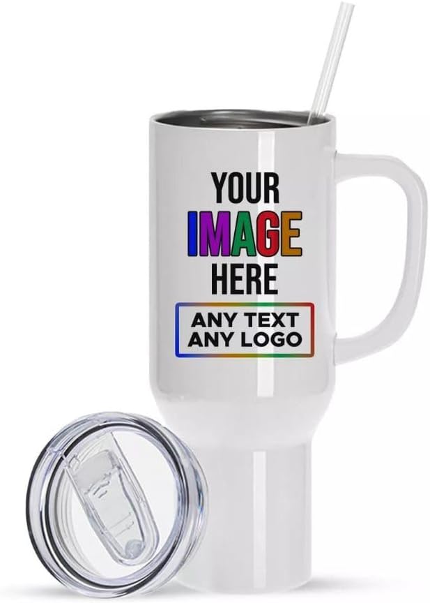 Personalised 40 Oz Tumbler Travel Cup - Customize Stainless Steel Insulated Thermal Cup with Handle-4