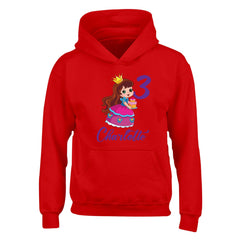 Personalised Any Name & Age Girls Hoody - Girls Customize Hoodie