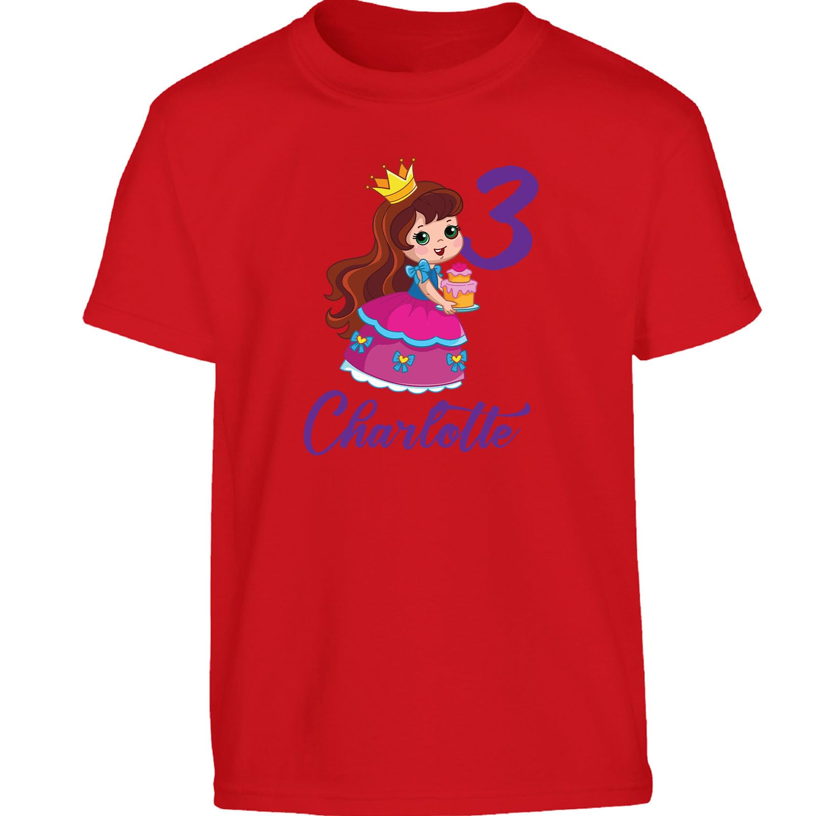 Personalised Girls T-Shirt | Custom Name & Age Girls Tops