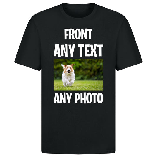 Personalised Any Photo, Any Text Workwear Mens Tshirt