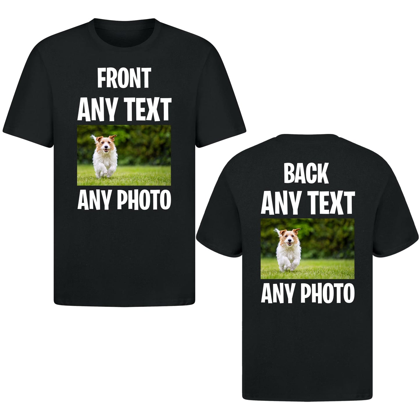 Personalised Any Photo, Any Text Workwear Mens Tshirt