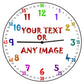 Personalised Any Photos Any Text Custom Wall Clock