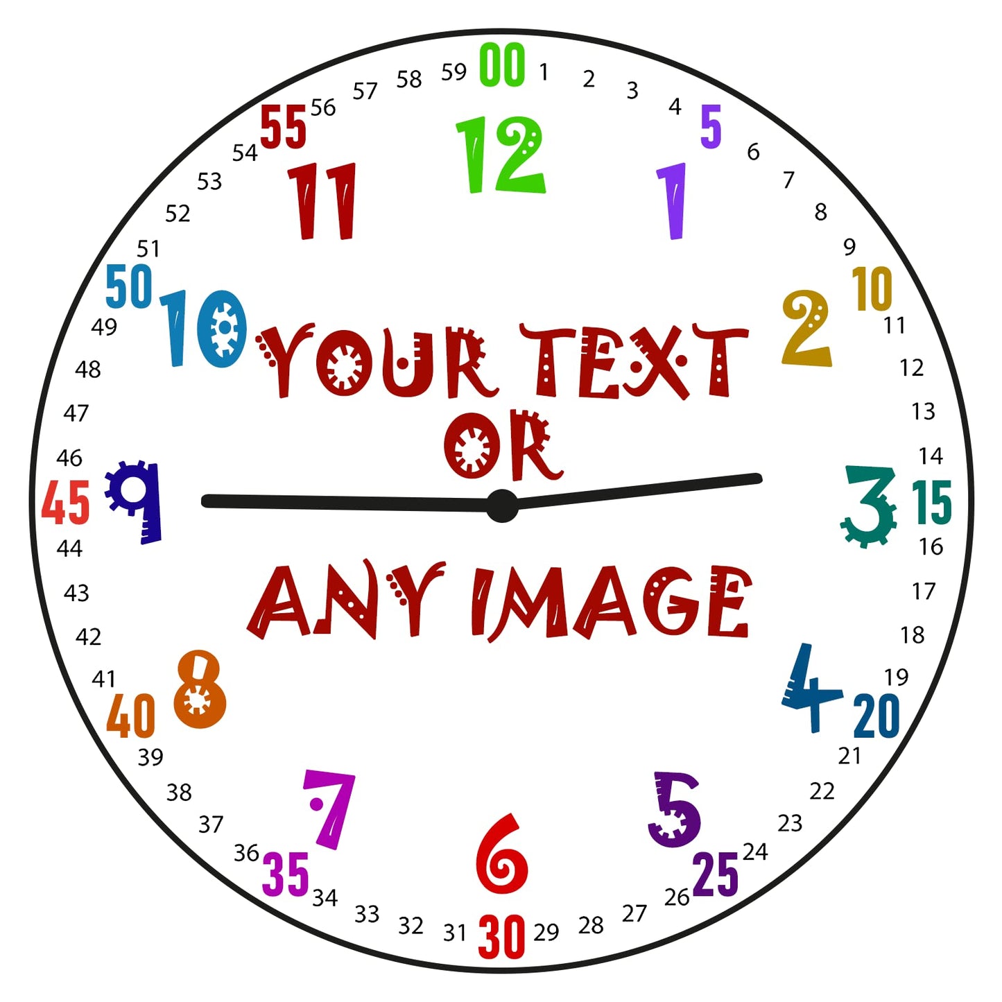 Personalised Any Photos Any Text Custom Wall Clock