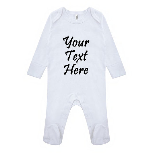 Personalised Any Text Newborn Baby Bodysuits