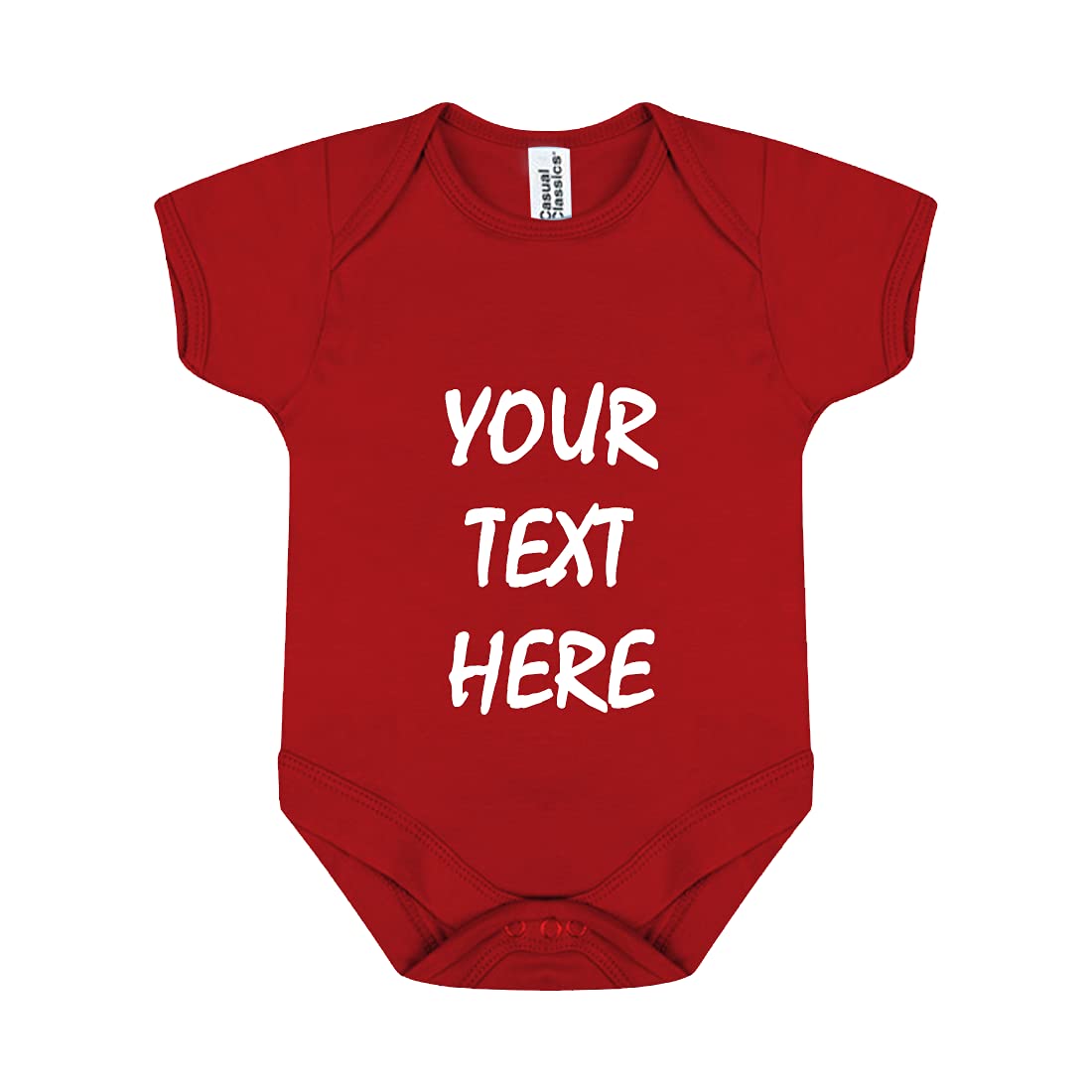 Personalised Any Text Newborn Half Sleeve Baby Vest