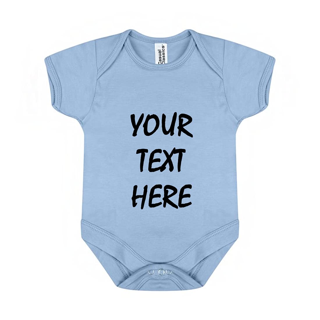 Personalised Any Text Newborn Half Sleeve Baby Vest