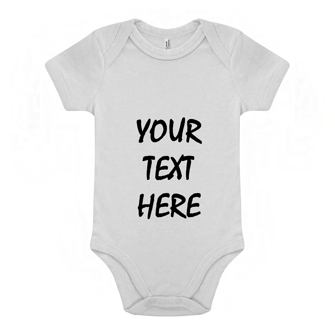 Personalised Any Text Newborn Half Sleeve Baby Vest