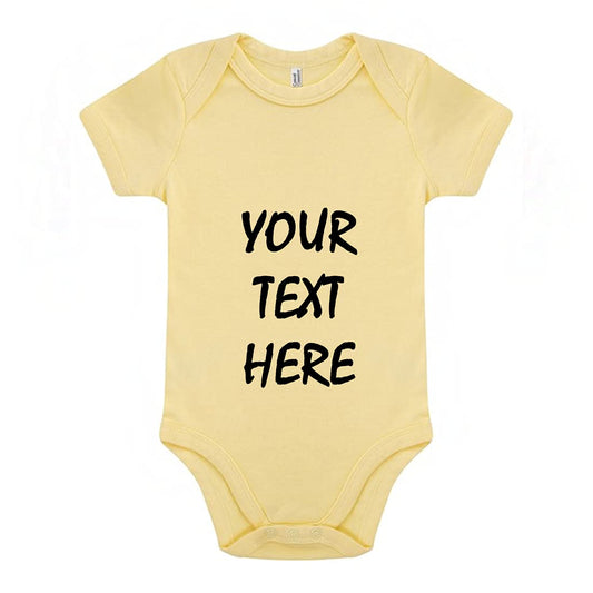 Personalised Any Text Newborn Half Sleeve Baby Vest