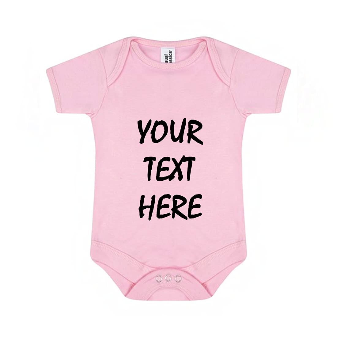 Personalised Any Text Newborn Half Sleeve Baby Vest